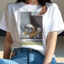 シーズー Tシャツ レディース 犬ファン 半袖 春夏 犬柄 プリント カジュアル かわいい 人間用 個性派 ここだけのデザイン 面白 雨 シーズー レインコート