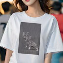 ヨークシャーテリア Tシャツ レディース 犬ファン 半袖 春夏 犬柄 プリント カジュアル かわいい 人間用 個性派 ここだけのデザイン 面白 レインコート ヨ...
