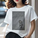 マルチーズ Tシャツ レディース 犬ファン 半袖 春夏 犬柄 プリント カジュアル かわいい 人間用 個性派 ここだけのデザイン 面白 レインコート マルチーズ