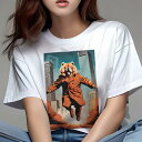 チャウチャウ Tシャツ レディース 犬ファン 半袖 春夏 犬柄 プリント カジュアル かわいい 人間用 個性派 ここだけのデザイン 面白 コート チャウチャウ ...