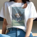 シーズー Tシャツ レディース 犬ファン 半袖 春夏 犬柄 プリント カジュアル かわいい 人間用 個性派 ここだけのデザイン 面白 雨 シーズー レインコート