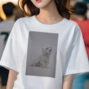 マルチーズ Tシャツ レディース 犬ファン 半袖 春夏 犬柄 プリント カジュアル かわいい 人間用 個性派 ここだけのデザイン 面白 レインコート マルチーズ...