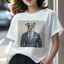 アメリカンピットブルテリア Tシャツ レディース 犬ファン 半袖 春夏 犬柄 プリント カジュアル かわいい 人間用 個性派 ここだけのデザイン 面白 スーツ ...
