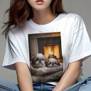 シーズー Tシャツ レディース 犬ファン 半袖 春夏 犬柄 プリント カジュアル かわいい 人間用 個性派 ここだけのデザイン 面白 暖炉 シーズー ブランケッ...
