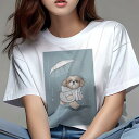 シーズー Tシャツ レディース 犬ファン 半袖 春夏 犬柄 プリント カジュアル かわいい 人間用 個性派 ここだけのデザイン 面白 雨 シーズー 傘 レインコ...
