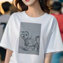 ヨークシャーテリア Tシャツ レディース 犬ファン 半袖 春夏 犬柄 プリント カジュアル かわいい 人間用 個性派 ここだけのデザイン 面白 レインコート ヨ...