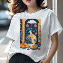 グレイハウンド Tシャツ レディース 犬ファン 半袖 春夏 犬柄 プリント カジュアル かわいい 人間用 個性派 ここだけのデザイン 面白 花 グレイハウンド 果物 傘