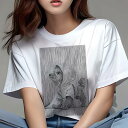 ヨークシャーテリア Tシャツ レディース 犬ファン 半袖 春夏 犬柄 プリント カジュアル かわいい 人間用 個性派 ここだけのデザイン 面白 雨 ヨークシャー...