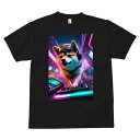 柴犬 Tシャツ メンズ キッズ 犬ファン 半袖 春夏 犬柄 プリント カジュアル かわいい 人間用 個性派 ここだけのデザイン 面白 DJ 柴犬 ヘッドホン 音楽 ネオン