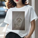 マルチーズ Tシャツ レディース 犬ファン 半袖 春夏 犬柄 プリント カジュアル かわいい 人間用 個性派 ここだけのデザイン 面白 レインコート マルチーズ...