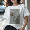 ノーフォークテリア Tシャツ レディース 犬ファン 半袖 春夏 犬柄 プリント カジュアル かわいい 人間用 個性派 ここだけのデザイン 面白 レインコート ノ...