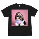 シーズー Tシャツ メンズ キッズ 犬ファン 半袖 春夏 犬柄 プリント カジュアル かわいい 人間用 個性派 ここだけのデザイン 面白 リボン シーズー ワンピース