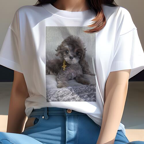 トイプードル Tシャツ レディース 犬ファン 半袖 春夏 犬柄 プリント カジュアル かわいい 人間用 個性..