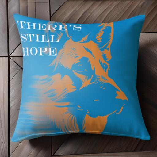 ジャーマンシェパードドッグ クッションカバー 45×45cm アニマル柄 おしゃれ 可愛い クッション本体付き 正方形 犬ファン