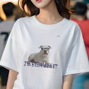 アメリカンブルドッグ Tシャツ レディース 犬ファン 半袖 春夏 犬柄 プリント カジュアル かわいい 人間用 個性派 ここだけのデザイン 面白 メガネ アメリカンブルドッグ