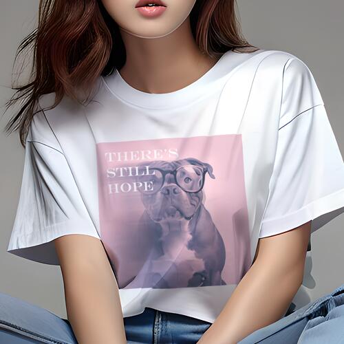 ボクサー Tシャツ レディース 犬ファン 半袖 春夏 犬柄 プリント カジュアル かわいい 人間用 個性派 ここだけのデザイン 面白 メガネ ボクサー