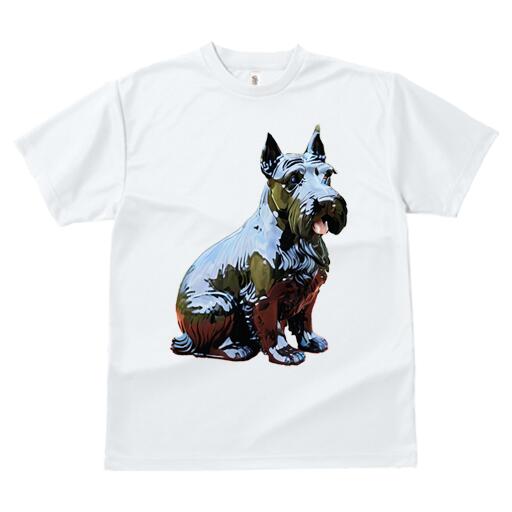 スコティッシュテリア Tシャツ メンズ キッズ 犬ファン 半袖 春夏 犬柄 プリント カジュアル かわいい 人間用 個性派 ここだけのデザイン 面白 なし スコティッシュテリア