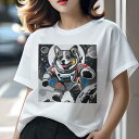 コーギー Tシャツ レディース 犬ファン 半袖 春夏 犬柄 プリント カジュアル かわいい 人間用 個性派 ここだけのデザイン 面白 宇宙 コーギー 宇宙飛行士...