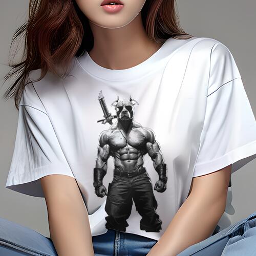 ピットブル Tシャツ レディース 犬ファン 半袖 春夏 犬柄 プリント カジュアル かわいい 人間用 個性派..