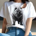 チャウチャウ Tシャツ レディース 犬ファン 半袖 春夏 犬柄 プリント カジュアル かわいい 人間用 個性派 ここだけのデザイン 面白 チャウチャウ