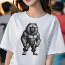 チャウチャウ Tシャツ レディース 犬ファン 半袖 春夏 犬柄 プリント カジュアル かわいい 人間用 個性派 ここだけのデザイン 面白 鎧 チャウチャウ マッ...