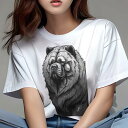 チャウチャウ Tシャツ レディース 犬ファン 半袖 春夏 犬柄 プリント カジュアル かわいい 人間用 個性派 ここだけのデザイン 面白 チャウチャウ