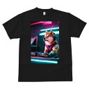 柴犬 Tシャツ メンズ キッズ 犬ファン 半袖 春夏 犬柄 プリント カジュアル かわいい 人間用 個性派 ここだけのデザイン 面白 DJ 柴犬 ヘッドホン ターンテーブル ネオン