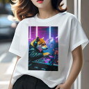 柴犬 Tシャツ レディース 犬ファン 半袖 春夏 犬柄 プリント カジュアル かわいい 人間用 個性派 ここだけのデザイン 面白 DJ 柴犬 クラブ 音楽 パーティー ヘッドホン