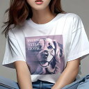 ゴールデンレトリバー Tシャツ レディース 犬ファン 半袖 春夏 犬柄 プリント カジュアル かわいい 人間用 個性派 ここだけのデザイン 面白 ゴールデンレト...