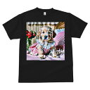 ゴールデンレトリバー Tシャツ メンズ キッズ 犬ファン 半袖 春夏 犬柄 プリント カジュアル かわいい 人間用 個性派 ここだけのデザイン 面白 イチゴ ゴールデンレトリバー ギンガムチェック