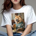 チャウチャウ Tシャツ レディース 犬ファン 半袖 春夏 犬柄 プリント カジュアル かわいい 人間用 個性派 ここだけのデザイン 面白 ビール チャウチャウ 浴衣