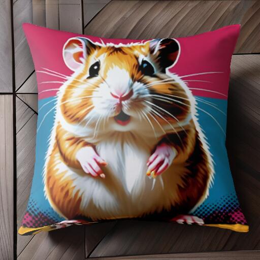かわいい ハムスター 動物 ペット おもしろい クッションカバー 45×45cm アニマル柄 おしゃれ 可愛い ..