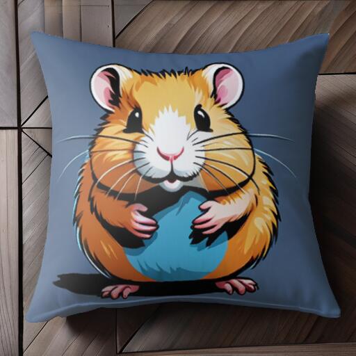 かわいい イラスト 動物 ハムスター ペット クッションカバー 45×45cm アニマル柄 おしゃれ 可愛い ク..