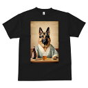ジャーマンシェパード Tシャツ メンズ キッズ 犬ファン 半袖 春夏 犬柄 プリント カジュアル かわいい 人間用 個性派 ここだけのデザイン 面白 ビール ジャーマンシェパード 浴衣
