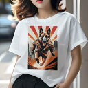 ジャーマンシェパードドッグ Tシャツ レディース 犬ファン 半袖 春夏 犬柄 プリント カジュアル かわいい 人間用 個性派 ここだけのデザイン 面白 コート ...