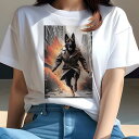ジャーマンシェパードドッグ Tシャツ レディース 犬ファン 半袖 春夏 犬柄 プリント カジュアル かわいい 人間用 個性派 ここだけのデザイン 面白 トレンチ...