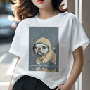 フレンチブルドッグ Tシャツ レディース 犬ファン 半袖 春夏 犬柄 プリント カジュアル かわいい 人間用 個性派 ここだけのデザイン 面白 雨 フレンチブル...