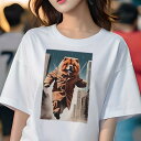 チャウチャウ Tシャツ レディース 犬ファン 半袖 春夏 犬柄 プリント カジュアル かわいい 人間用 個性派 ここだけのデザイン 面白 コート チャウチャウ ...