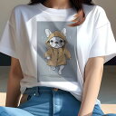 フレンチブルドッグ Tシャツ レディース 犬ファン 半袖 春夏 犬柄 プリント カジュアル かわいい 人間用 個性派 ここだけのデザイン 面白 レインコート フ...