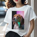ビーグル Tシャツ レディース 犬ファン 半袖 春夏 犬柄 プリント カジュアル かわいい 人間用 個性派 ここだけのデザイン 面白 ビーグル
