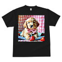 ゴールデンレトリバー Tシャツ メンズ キッズ 犬ファン 半袖 春夏 犬柄 プリント カジュアル かわいい 人間用 個性派 ここだけのデザイン 面白 イチゴ ゴールデンレトリバー 蝶ネクタイ チェック柄