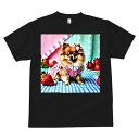 ポメラニアン Tシャツ メンズ キッズ 犬ファン 半袖 春夏 犬柄 プリント カジュアル かわいい 人間用 個性派 ここだけのデザイン 面白 イチゴ ポメラニアン チェック柄 リボン