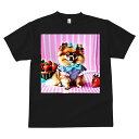 ポメラニアン Tシャツ メンズ キッズ 犬ファン 半袖 春夏 犬柄 プリント カジュアル かわいい 人間用 個性派 ここだけのデザイン 面白 イチゴ ポメラニアン バスケット リボン チェック柄