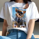 チワワ Tシャツ レディース 犬ファン 半袖 春夏 犬柄 プリント カジュアル かわいい 人間用 個性派 ここだけのデザイン 面白 サングラス チワワ スーツ ...