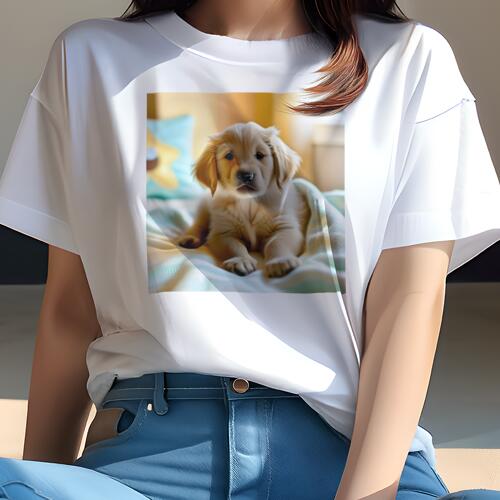 ゴールデンレトリバー Tシャツ レディース 犬ファン 半袖 春夏 犬柄 プリント カジュアル かわいい 人..