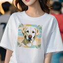 ラブラドールレトリバー Tシャツ レディース 犬ファン 半袖 春夏 犬柄 プリント カジュアル かわいい 人間用 個性派 ここだけのデザイン 面白 ラブラドール...