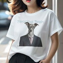 イタリアングレーハウンド Tシャツ レディース 犬ファン 半袖 春夏 犬柄 プリント カジュアル かわいい 人間用 個性派 ここだけのデザイン 面白 スーツ イ...