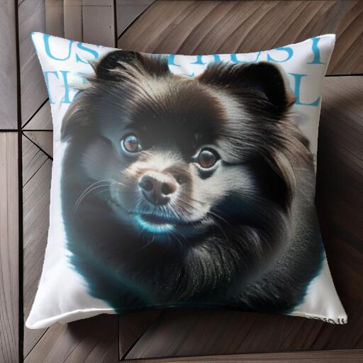 ポメラニアン クッションカバー 45×45cm アニマル柄 おしゃれ 可愛い クッション本体付き 正方形 犬ファン