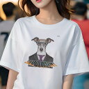 イタリアングレーハウンド Tシャツ レディース 犬ファン 半袖 春夏 犬柄 プリント カジュアル かわいい 人間用 個性派 ここだけのデザイン 面白 スーツ イ...