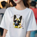 ジャーマンシェパードドッグ Tシャツ レディース 犬ファン 半袖 春夏 犬柄 プリント カジュアル かわいい 人間用 個性派 ここだけのデザイン 面白 サングラ...